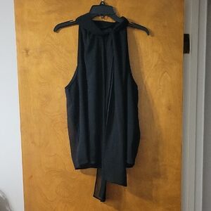 Banana Republic Black Tie-Front Blouse